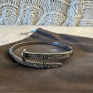 Silver Nail Design Bracelet